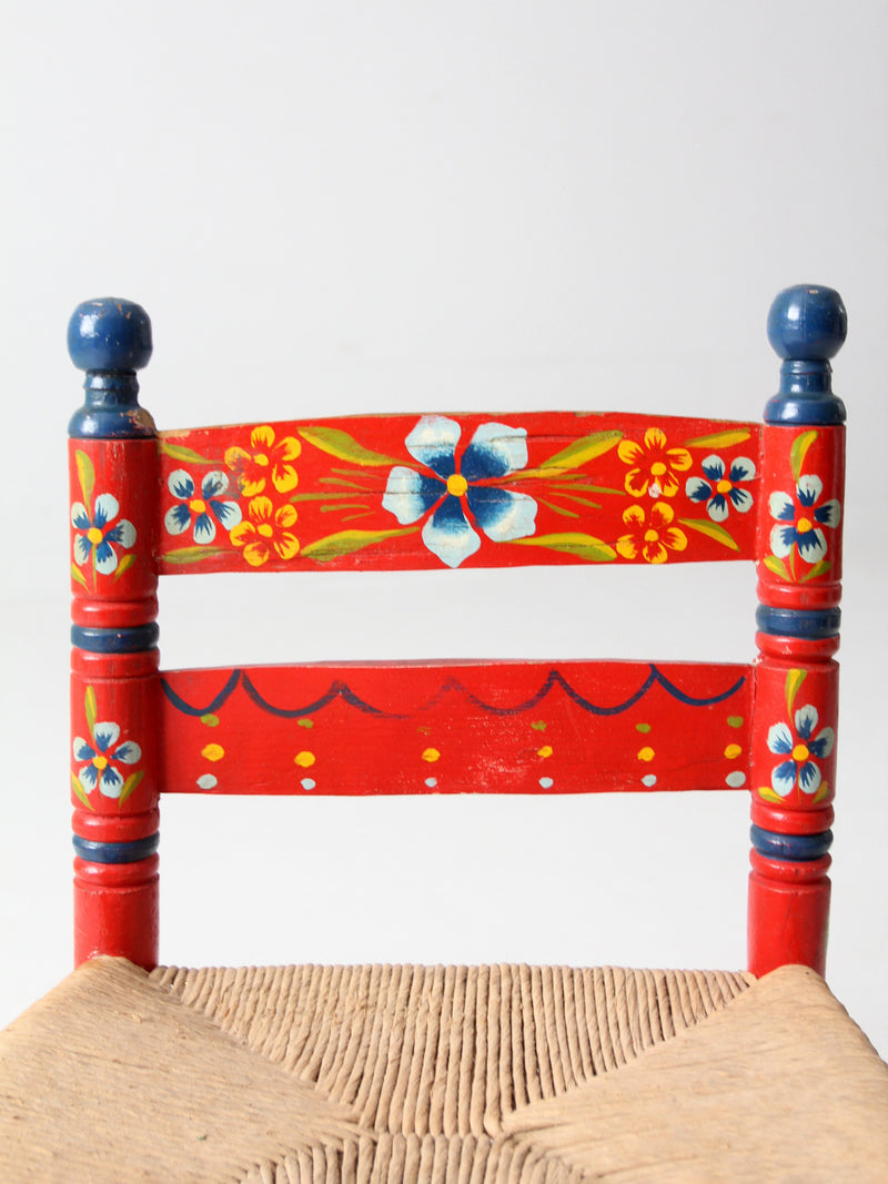 vintage Mexican folk art children's chair