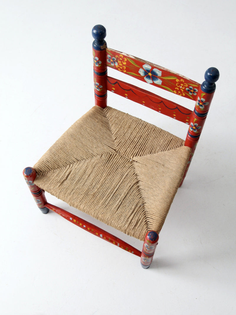 vintage Mexican folk art children's chair