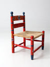 vintage Mexican folk art children's chair