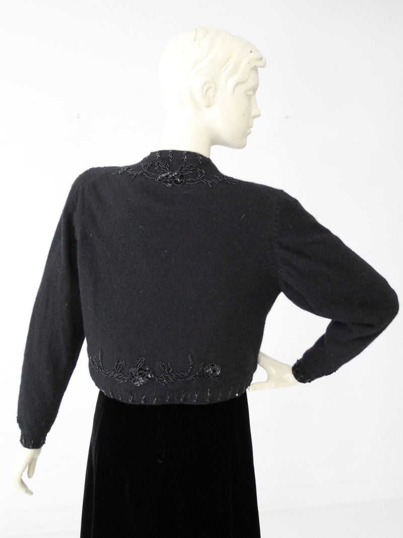 vintage beaded cardigan sweater