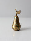 vintage brass pear paperweight