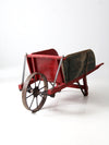 antique wooden wheelbarrow