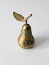 vintage brass pear paperweight