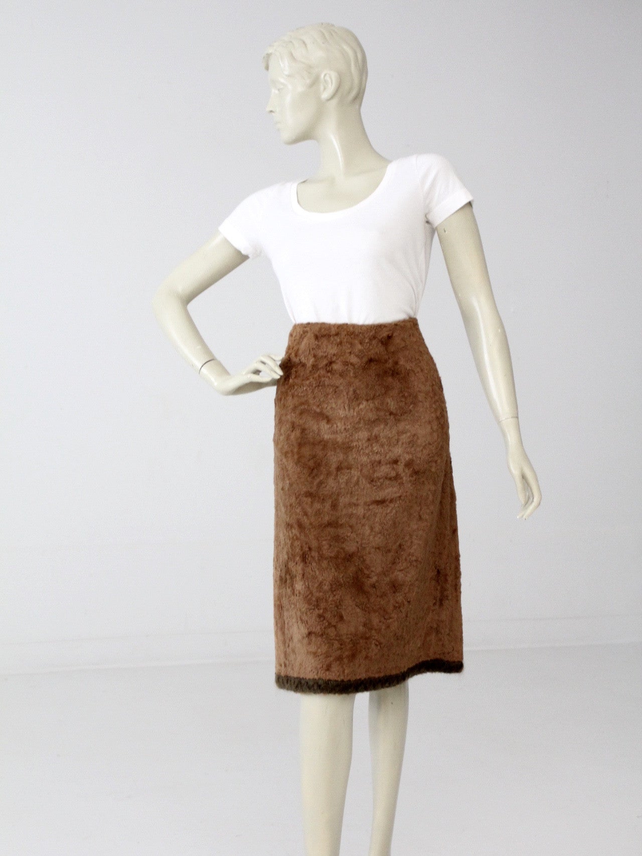 vintage faux fur skirt