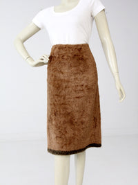 vintage faux fur skirt