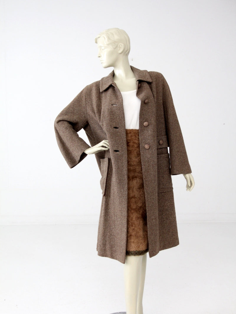 vintage 50s wool swing coat