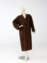 vintage Krizia mohair double breasted top coat