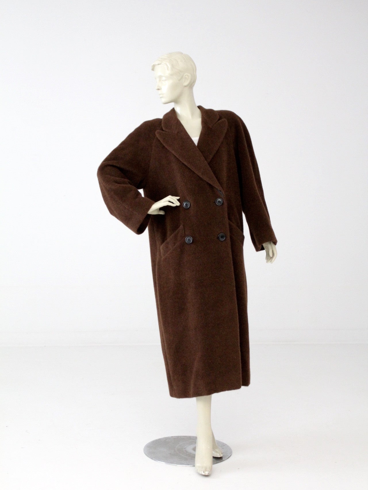 vintage Krizia mohair double breasted top coat
