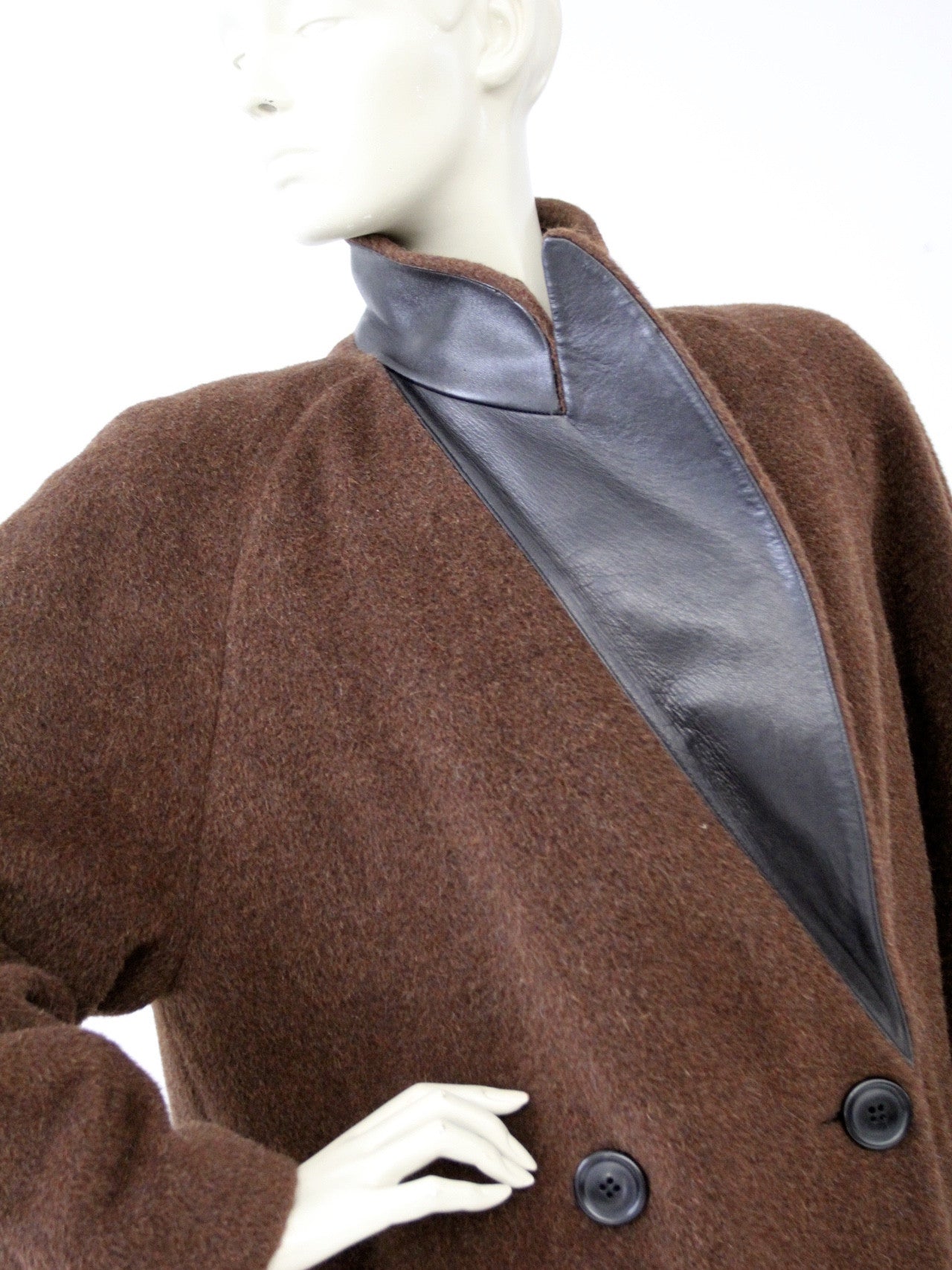 vintage Krizia mohair double breasted top coat