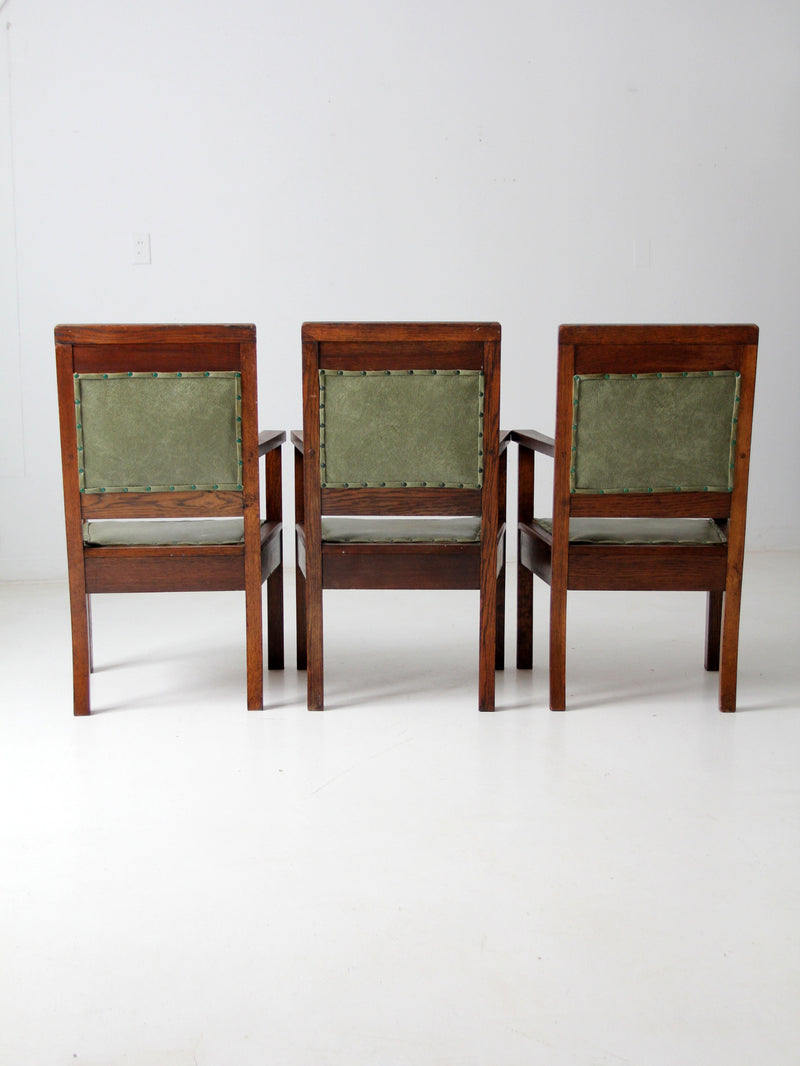 antique Masonic chairs set of 6