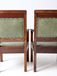 antique Masonic chairs set of 6