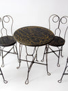 vintage ice cream parlor table and chairs set