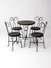 vintage ice cream parlor table and chairs set