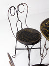 vintage ice cream parlor table and chairs set