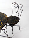 vintage ice cream parlor table and chairs set