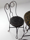vintage ice cream parlor table and chairs set