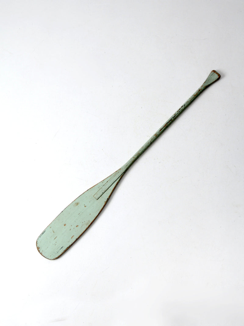 vintage painted wooden oar