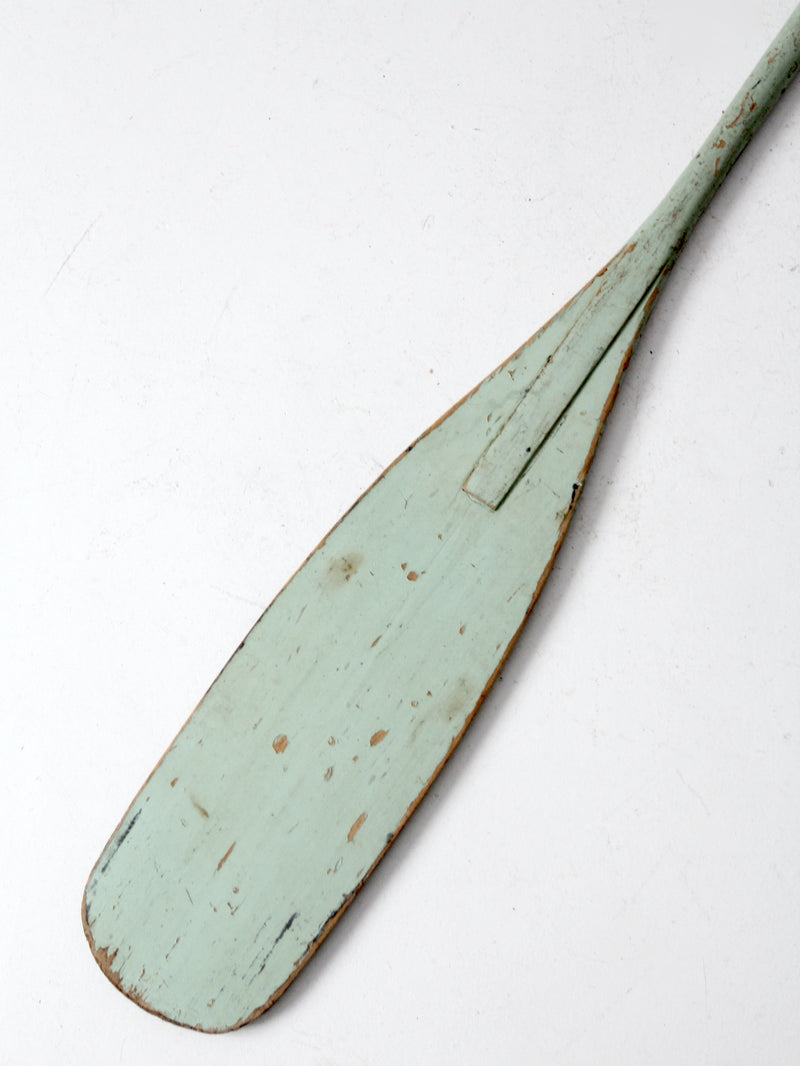 vintage painted wooden oar