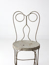 vintage gray ice cream parlor chair