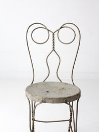 vintage gray ice cream parlor chair
