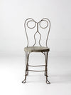 vintage gray ice cream parlor chair