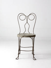 vintage gray ice cream parlor chair