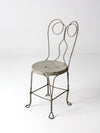 vintage gray ice cream parlor chair