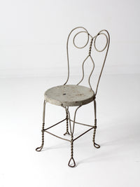 vintage gray ice cream parlor chair