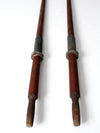 vintage wooden oars pair