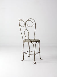 vintage gray ice cream parlor chair
