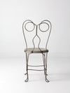 vintage gray ice cream parlor chair