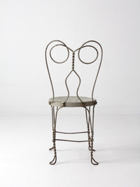 vintage gray ice cream parlor chair