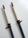 vintage painted wooden oars pairs