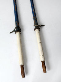 vintage painted wooden oars pairs