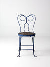 vintage blue ice cream parlor chair