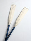 vintage painted wooden oars pairs