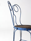 vintage blue ice cream parlor chair