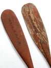 vintage wooden oars pair