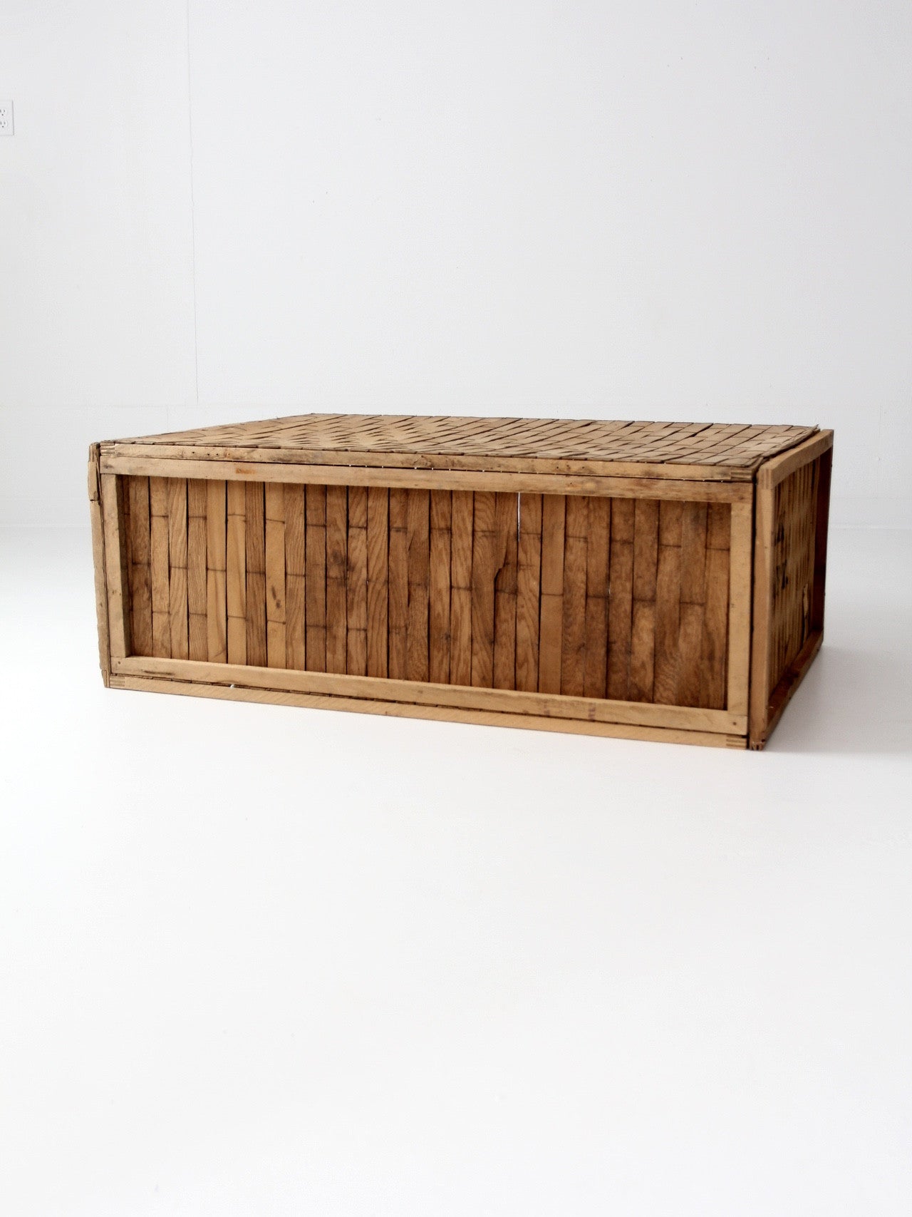 vintage slat wood shipping crate