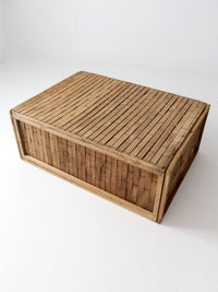 vintage slat wood shipping crate