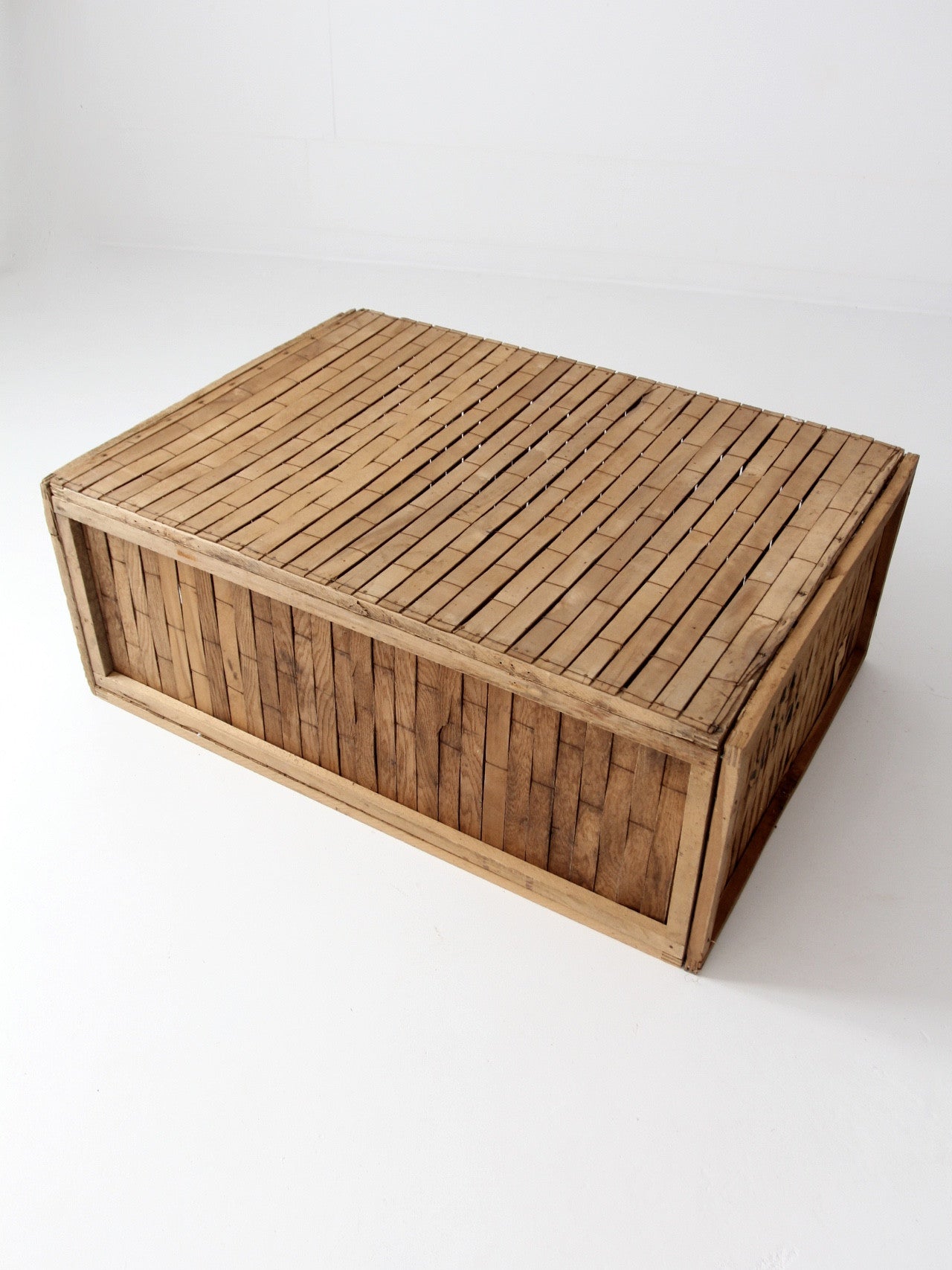 vintage slat wood shipping crate