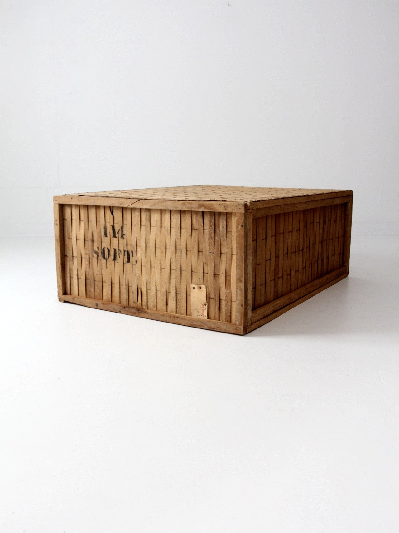 vintage slat wood shipping crate