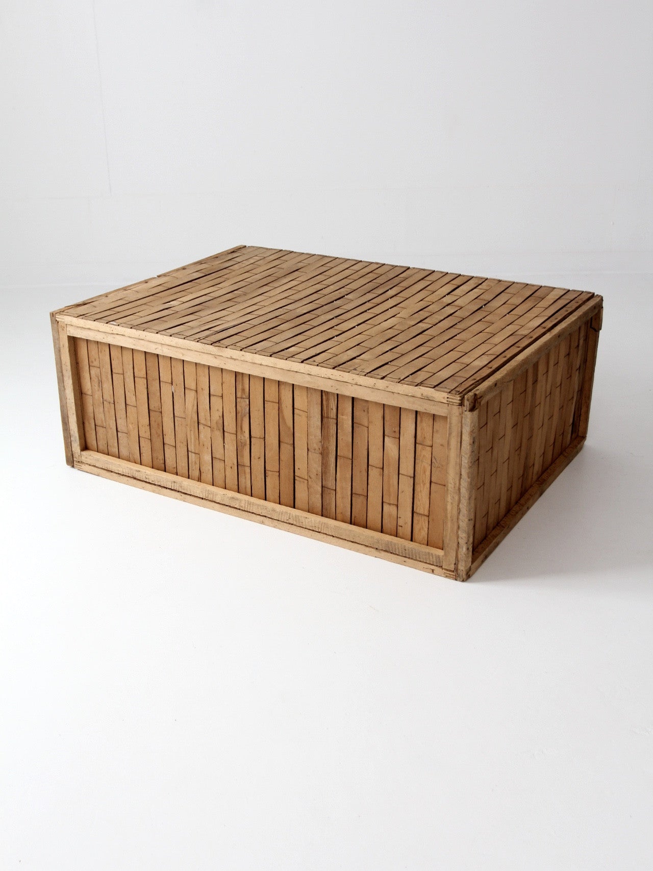 vintage slat wood shipping crate