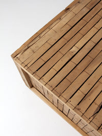 vintage slat wood shipping crate