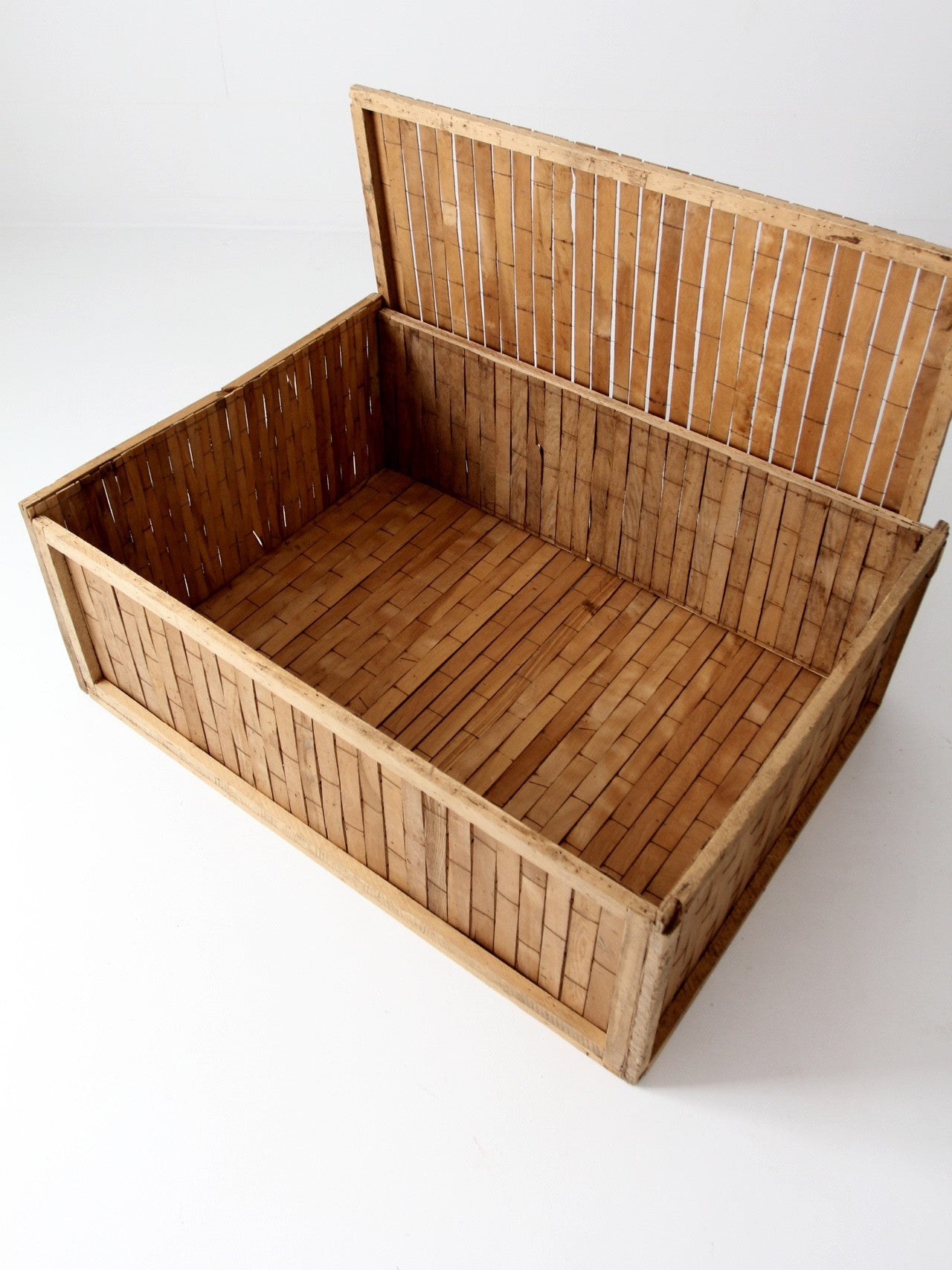 vintage slat wood shipping crate