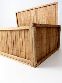 vintage slat wood shipping crate