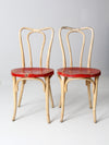 antique painted bentwood chairs pair