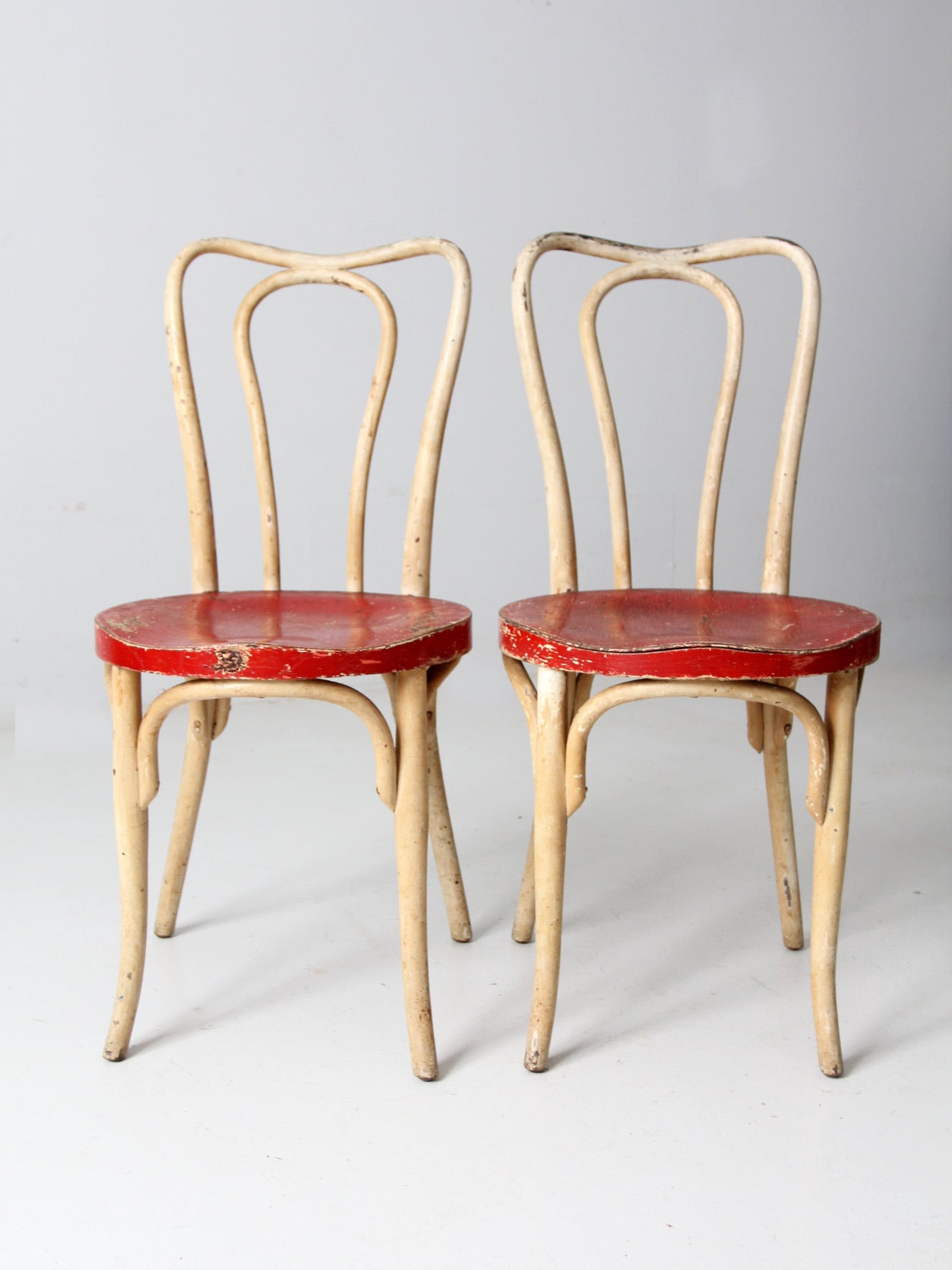 antique painted bentwood chairs pair – 86 Vintage