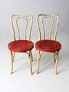 antique painted bentwood chairs pair