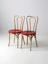 antique painted bentwood chairs pair